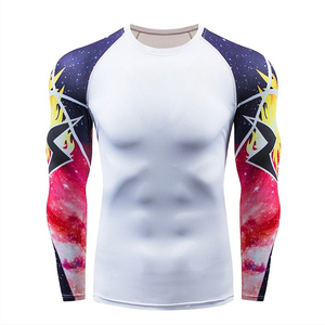 Venta al por mayor personalizado sublimación impresa Jiu Jitsu Rash Guard Bjj manga corta Rashg uards MMA Rush Guard secado rápido OEM personalizado - Product Image 2