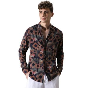 Camisa de plumas de coral verde azulado de moda Cuello regular Costura fina Diseño vibrante para un estilo sin esfuerzo y comodidad diaria - Product Image 2