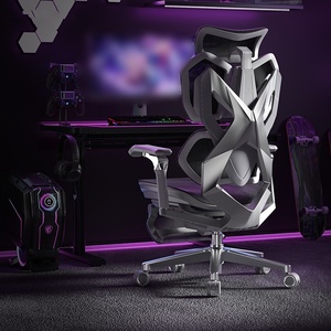 <span class=keywords><strong>Silla</strong></span> de Gaming Ergonómica para Gamer con Elevación de Gas de Altura Ajustable, Malla y PU, y Reposapiés para Computadora - Product Image 1