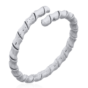 แหวนเงินสเตอริงขัดสูงทำจากไม้ไผ่แบบมินิมอลสำหรับงานปาร์ตี้ของขวัญส่งตรงจากประเทศไทย - Product Image 1