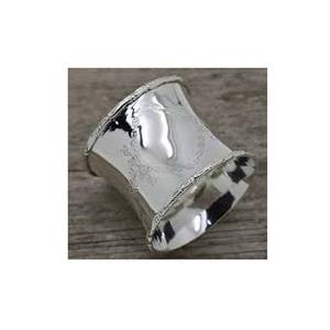 Servilletero con diseño de ráfaga de Metal forjado de plata antigua, vajilla, servilletero a granel de plata de boda de alta calidad - Product Image 4