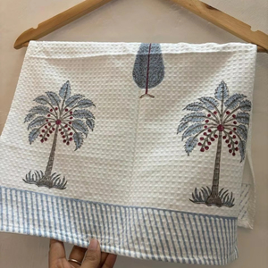 Ensemble de serviettes en coton gaufré 500 GSM personnalisables de haute qualité serviettes de bain et de golf à séchage rapide pour l'hôtel et la plage - Product Image 1