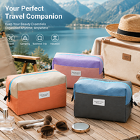 Grande trousse de maquillage de voyage en PU, organiseur de cosmétiques, trousse de toilette étanche, sac de rangement portable pour femmes