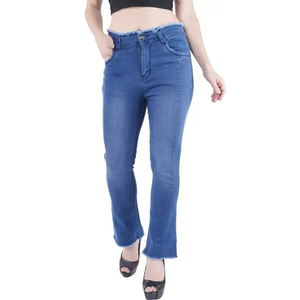 Nuevos Jeans de Moda KAMPFER para Mujer, 100% Denim, Transpirables, de Secado Rápido, Cintura Alta, Color y Logotipo Personalizables, Precio al por Mayor - Product Image 4