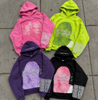 Fabricants de sweats à capuche en molleton bouclette vintage, impression DTG, effet soleil délavé, 400 GSM, 100 % coton, lavage à l'acide, sweats à capuche personnalisés effet vieilli