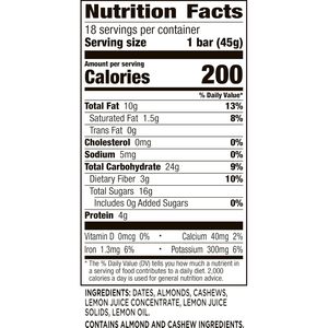 Barritas de Frutas y Nueces Larabar Lemon Bar, Sin Gluten y Veganas, 28.8 oz, 18 Unidades - Product Image 2