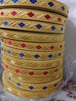 Tresse cérémonielle en dentelle de fil de Mylar doré pour uniforme, vente en gros, meilleure qualité, autres couleurs disponibles, par gallon