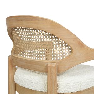 Contemporary Solid Wood <b>Bar</b> <b>Chair</b> Cane Back Armrest Upholstered Seat for Home <b>Bar</b> Restaurant Dining Hotel Commercial Projects - Product Image 6