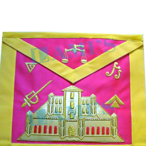 Delantal personalizado de rito escocés de 16 grados, delantal bordado hecho a mano con cinturón con hebilla - Product Image 5