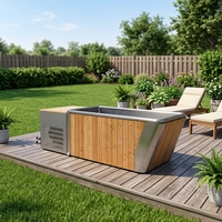 Baignoire à glace en bois carbonisé pour hôtel boutique, centre de spa, usage commercial ou résidentiel, bain froid extérieur, spa à domicile, directement de l'usine