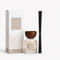 Coffrets de diffuseurs à bâtonnets de marque privée 100 ml avec collier noir, écologiques, parfum personnalisé