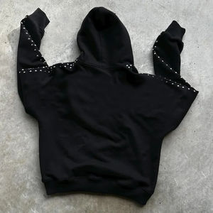 Conjunto de Sudadera con Capucha y Pantalones Deportivos para Hombre, Diseño de Remaches Pesados Personalizados por el Fabricante, Estilo Holgado, Ropa Deportiva Urbana, Traje Deportivo con Relieve 3D - Product Image 2