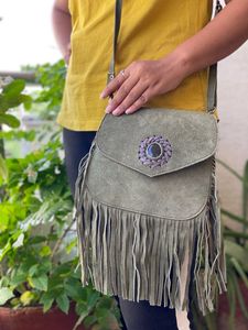 กระเป๋าหนังนิ่มพู่กระเป๋ามีสไตล์หลายสีหนังแท้กระเป๋าถือกระเป๋าสะพายไหล่ - Product Image 3