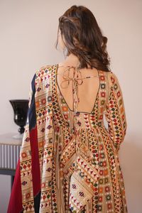 Indian Pakistani Poly REYON Embroidery Work Fancy Salwar Kameez Suit for Women Wedding Collection of Saree Long Gown Dress Saree - Product Image 6