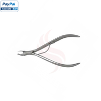Pince à cuticules en acier inoxydable tendance brosse à ongles à ressort unique pour salon de manucure fournie dans un joint de boîte ronde