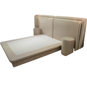 Juego de Cabecero y Base Tapizada de Lujo con Almacenamiento, Elevable, Moderno, Personalizable, para Dormitorio, Comercial, OEM, Listo para B2B - Product Image 6