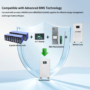 Stock UE - Boîtier <span class=keywords><strong>de</strong></span> batterie mural vertical JKESS 15 kWh 48 V 51,2 V pour LFP LifePO4 280 Ah - 314 Ah avec onduleur BMS 200 A V19 - <span class=keywords><strong>Livraison</strong></span> rapide - Product Image 5