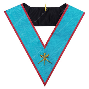 MAÇONNIQUE REGALIA BLEU LODGE ASSR ORATOR COLLIER OFFICIER FRANC-MAÇON COLLIER BRODERIE COLLIER - Product Image 3