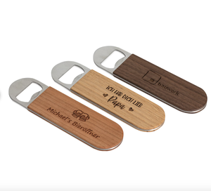 Ouvre-bouteille en bois rond vierge avec logo personnalisé, cadeau promotionnel, aimant de réfrigérateur - Product Image 4
