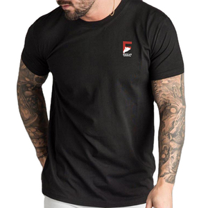 New Style <b>Men's</b> Short <b>Sleeve</b> <b>T</b>-<b>Shirt</b> 100% Cotton Drop Shoulder Crew Neck Super <b>Long</b> Line Quick Dry Over Sized Printed Logo - Product Image 3