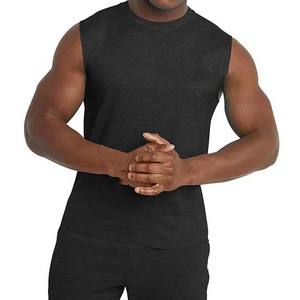 Débardeurs de gym pour hommes et femmes broderie personnalisée imprimée séchage rapide respirant sans couture coton Sport Singlet grande taille tricoté - Product Image 1