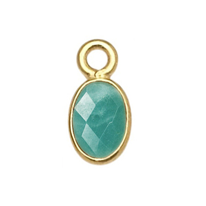 Charmes ovales en pierre de lune blanche 6x4 mm, sertis de pierres, en argent sterling 925 plaqué or, pendentif en pierre de lune, fournisseurs de bijoux en argent - Product Image 2