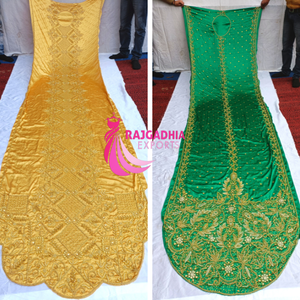 Robe Dirac mariée somalienne robe somalienne africaine nouveau modèle vêtements de deux mètres, robe de mariée en tissu Dirac somalien - Product Image 4