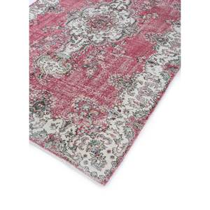 Tapis en laine noués à la main vintage, motif rectangulaire abstrait rose et violet, pour la maison, le salon, le couloir - Pae-2213 - Product Image 2