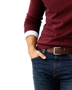 Suéter Polo de Punto Fino Personalizado para Hombre, Manga Larga, Cuello con Botones, Estilo Casual Elegante, Jersey de Invierno en Color Vino Borgoña - Product Image 6