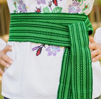 Ceinture folklorique multicolore tissée à la main, ceinture traditionnelle ukrainienne Hutsul Cossack, accessoire ethnique unisexe large et tissé
