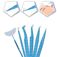 Pince à épiler pour extensions de cils Plasma Color 90 degrés, haute adhérence, volume élevé, pointe fine, acier inoxydable