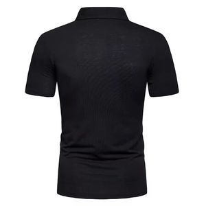 Camiseta Polo transpirable de manga corta para gimnasio de secado rápido de talla estadounidense para hombre, ropa deportiva de punto, estampado personalizado liso con sólido - Product Image 5