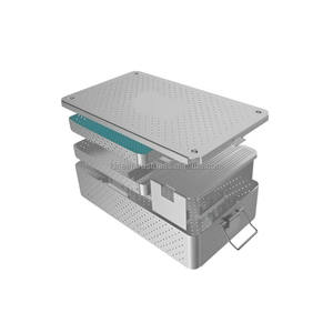 Bandeja de aleación de aluminio autoclavable de alto espesor Caja de esterralización Instrumentos quirúrgicos médicos Suministro sanitario - Product Image 2