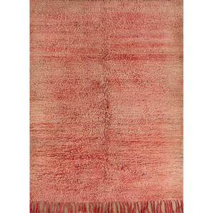 Tapis en laine noués à la main Nuray, couleur unie, motif abstrait, 9x12, rectangulaire, pour couloir, maison, adolescents - Pae-4616 Rouge Orange - Product Image 1