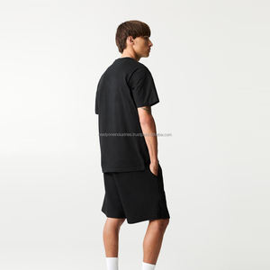 Camiseta personalizada con cuello redondo para hombre, calcomanías de diamantes de imitación de estilo Vintage lavado con ácido, serigrafía de algodón de peso pesado 100%, recortada cuadrada - Product Image 5