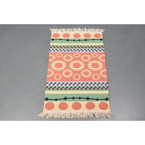 พรมตุรกีวินเทจ ขนาด 1.9x2.8 ฟุต สีเบจ ลายอิคัต - Product Image 5