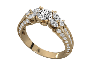 Bague solitaire en argent sterling 925 plaqué or 14 carats avec diamant de laboratoire de forme poire de 2,00 carats, bijoux fantaisie, vente en gros, sur mesure - Product Image 6