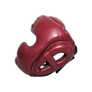 2025 meilleure qualité boxe entraînement tête Protection jumeaux rouge tête garde personnalisé en cuir véritable boxe tête garde - Product Image 2
