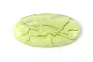 พลอยเซอร์เพนทีนธรรมชาติ60กะรัตสีเขียวอ่อนรูปไข่ทรงรีอัญมณีหลวมเครื่องประดับในห่อลวดเรียบ - Product Image 6