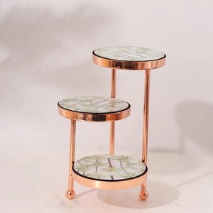 Support à gâteau rond réversible en métal de style britannique prix de gros support à gâteau en aluminium pour les fêtes de mariage - Product Image 6