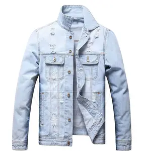 Giacca di jeans da uomo invernale all'ingrosso giacca di buona qualità a buon mercato produttore professionale giacca di jeans