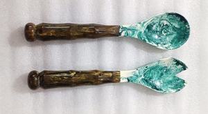 ชุดช้อนส้อมสลัดเรซิ่นทำมือ สไตล์โมเดิร์นหรูหรา สำหรับงานเลี้ยง รับประทานอาหาร ปลอดภัยต่อสิ่งแวดล้อม และล้างในเครื่องล้างจานได้ - Product Image 6