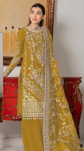 Nouveau costume en soie brodée d'organza de créateur pakistanais avec Dupptta pour la collection Mariages - Product Image 2