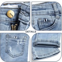 Pantalon slim droit style hip-hop pour garçon Pantalon en denim décontracté Pantalon en jean noir Pantalon en denim pour garçons