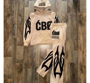 Ensemble de survêtement d'hiver unisexe avec logo personnalisé, vêtements de sport, style streetwear, confortable, respirant, de haute qualité, 100% coton doux - Product Image 3