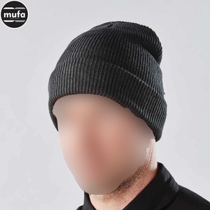 2024 hiver unisexe gaufré tricoté bonnet coton de haute qualité avec Logo personnalisé et impression couleur unie en gros - Product Image 2