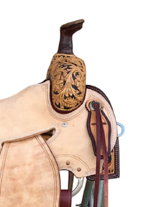 Selle Western en cuir véritable de qualité supérieure pour l'équitation et les courses de barils - Product Image 3