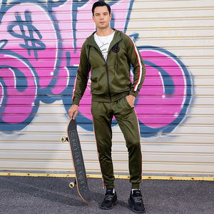 TWILL survêtement de style planche à roulettes vente en gros ensemble de vêtements de sport pour hommes logo personnalisé veste et pantalon de jogging - Product Image 4