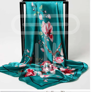 Écharpes en soie longues et carrées de luxe personnalisées avec logo imprimé, bandanas multifonctionnels pour femmes, motifs à pois, unis, à carreaux et à rayures, nœuds – Ventes Flash - Product Image 4