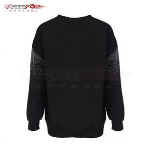 Sudadera de Invierno para Hombre con Pedrería, Forro Polar, Mezcla de Algodón Suave, Detalles Brillantes, Diseño Transpirable con Bolsillo, Cuello Redondo - Product Image 2
